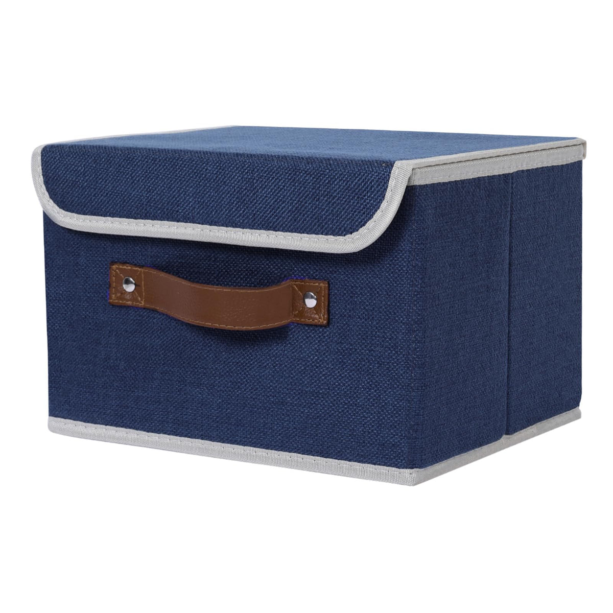 ANMINY Fabric Storage Box Bins with Lids, Green, 10"x8"x7"