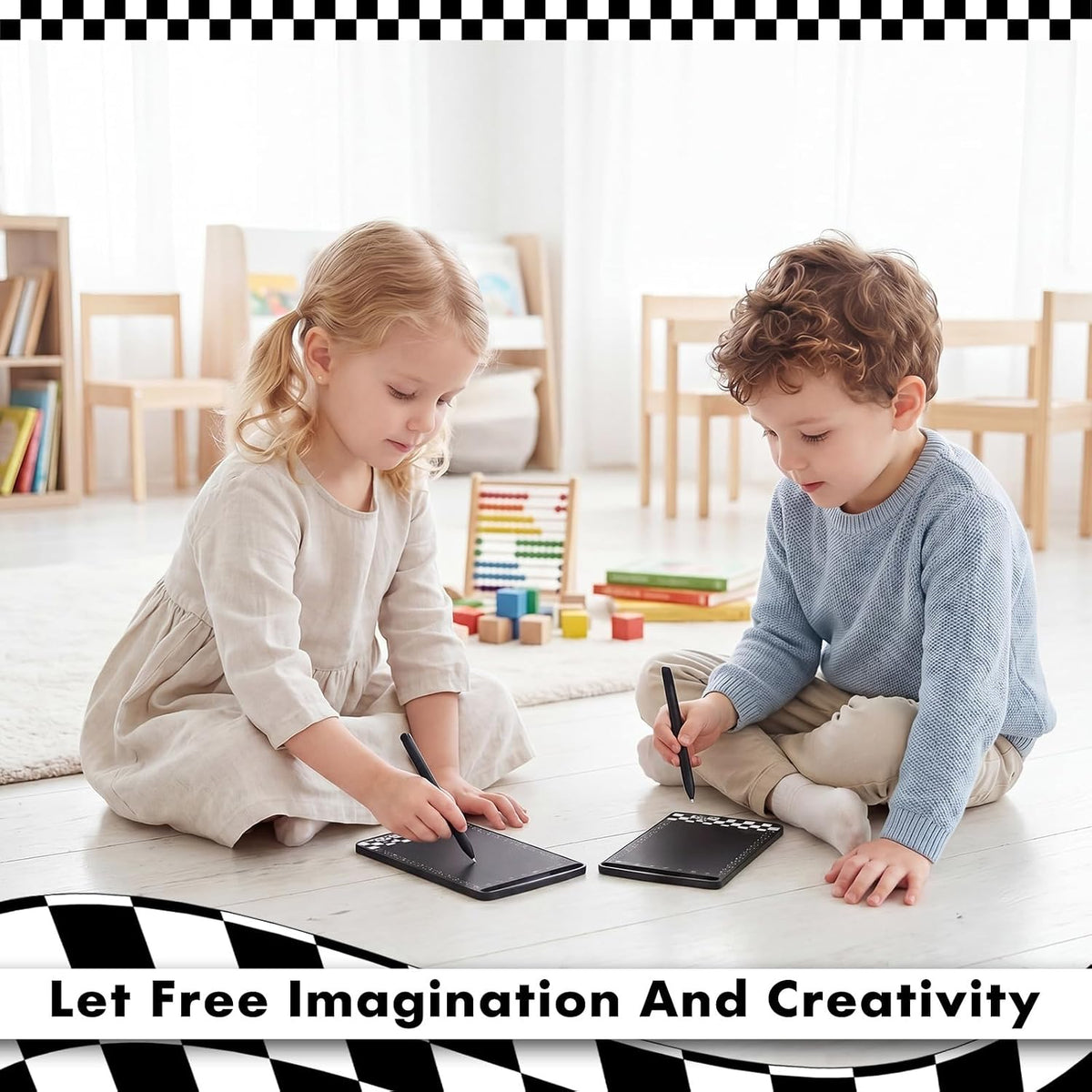 Tinlade 12 Pcs Racing LCD Writing Tablet for Kids 6.5 Inch Colorful Doodle Board Bulk Electronic Drawing Pad Erasable Reusable Party Supplies for Boys Girl Birthday Party Bags Educational