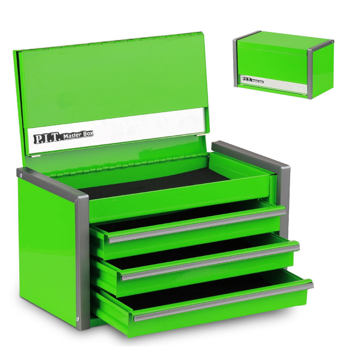 P.I.T. Mini Tool Box,3 Drawers Small Metal Toolbox for Tools Storage,White
