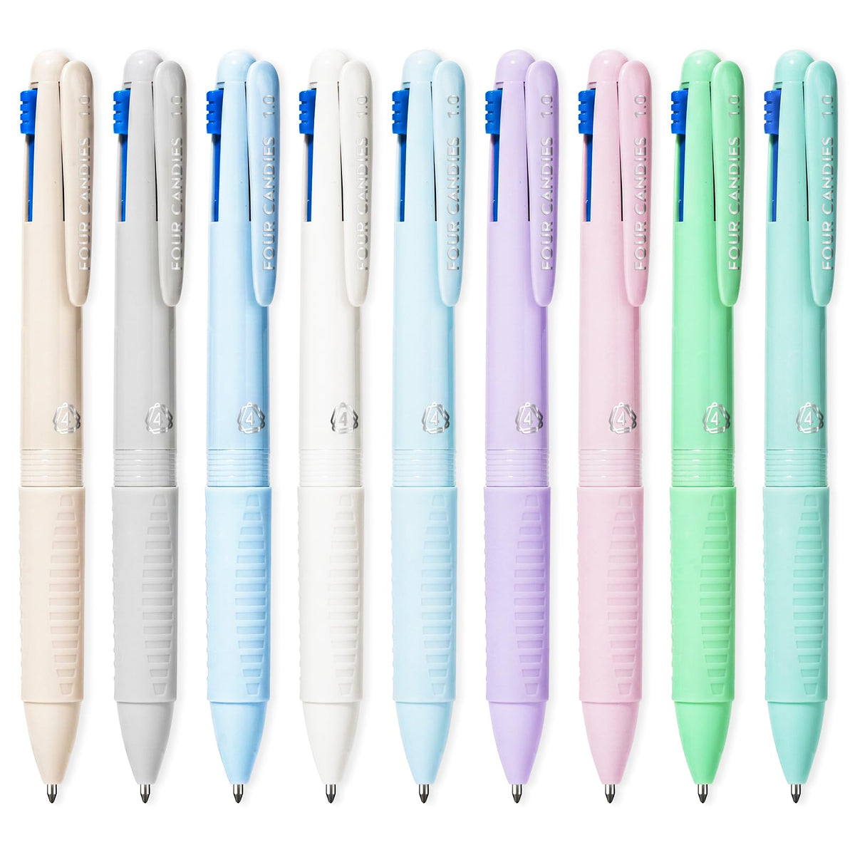 Four Candies Multicolor Pen, 4-in-1 Gel Ink Pens, 6 Pack, 18 Colors, 0.5mm