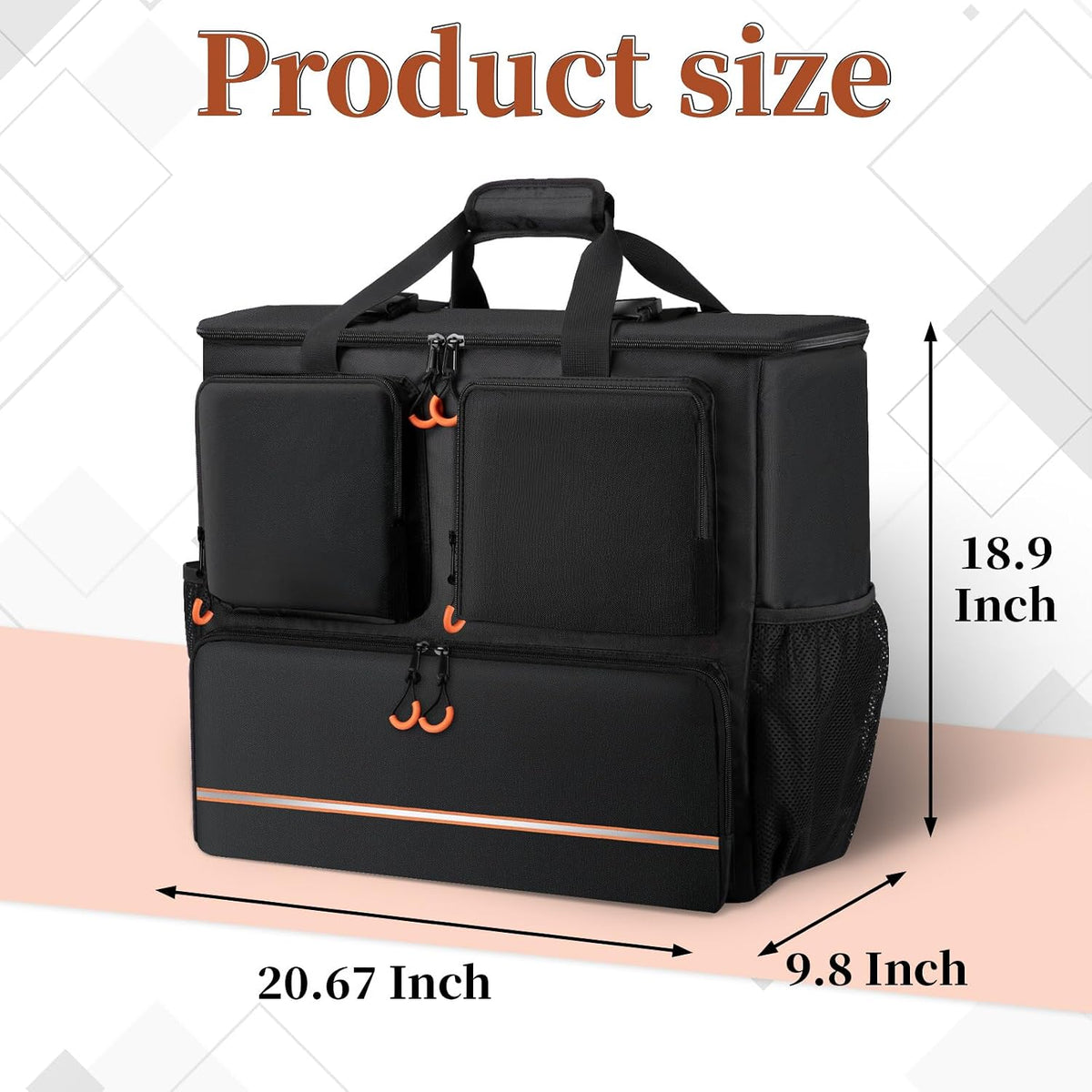 Computer Desktop Tower Large Carrying Case, PC Travel Case