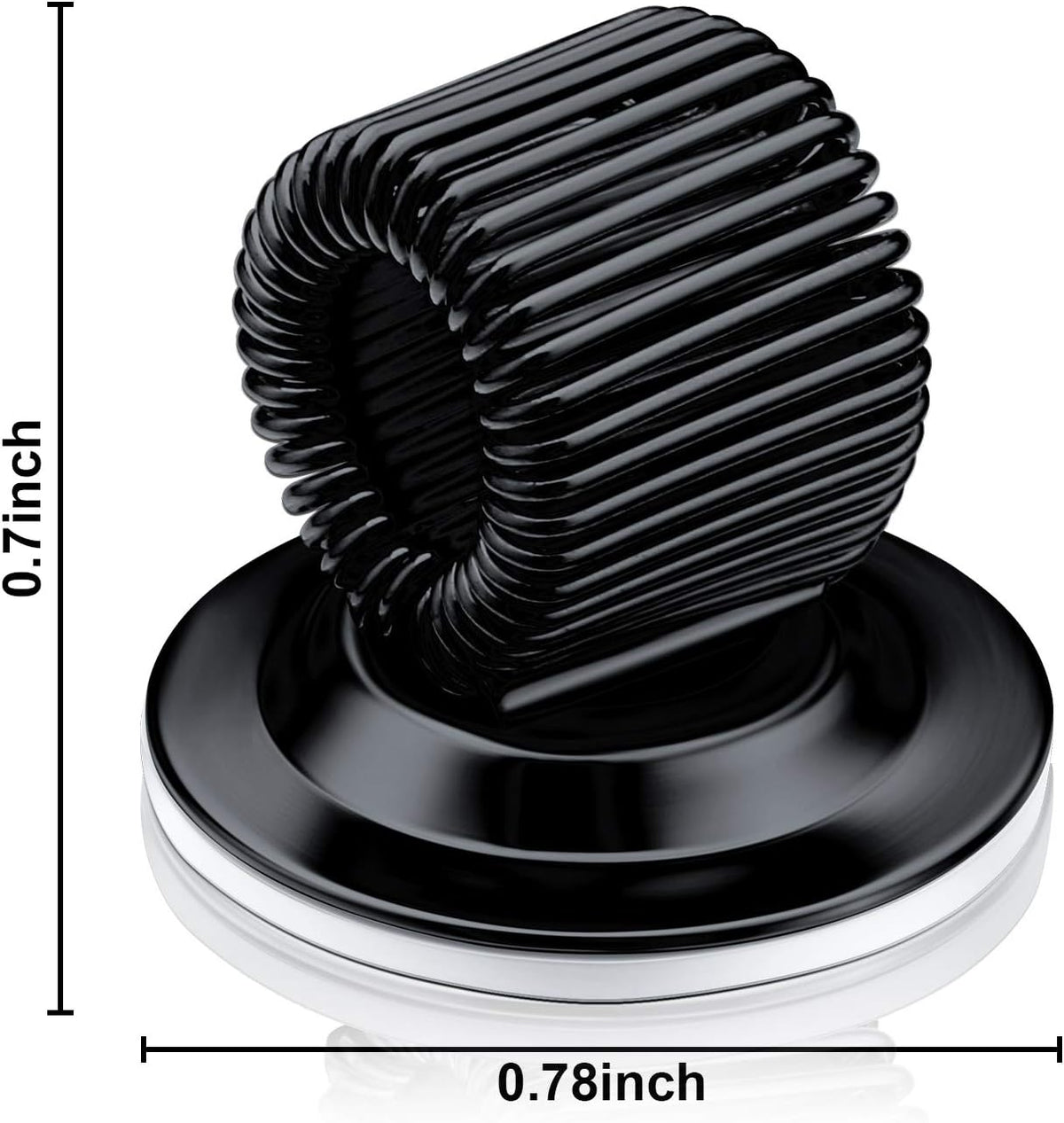 Outus 10 Pcs Black Pen Holder Clip Steel Pen Holder Self Adhesive Organizer