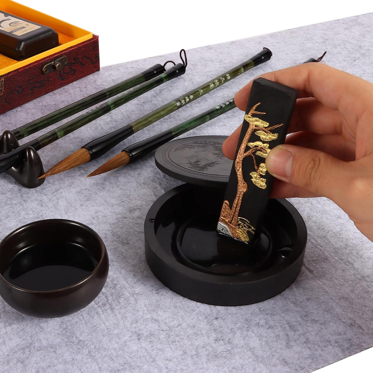 Chinese Calligraphy Set Japanese Calligraphy Kit for Beginners-Red