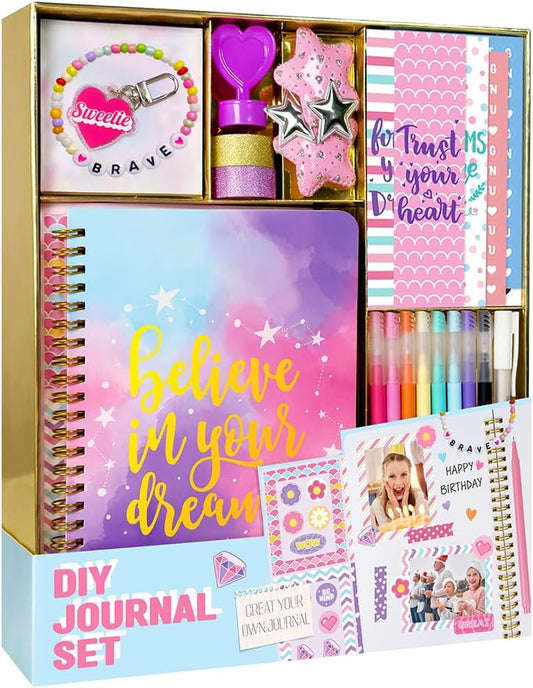Nollh DlY Journal Kit for Girls Scrapbook Gifts for 8-12 Year Old Girl