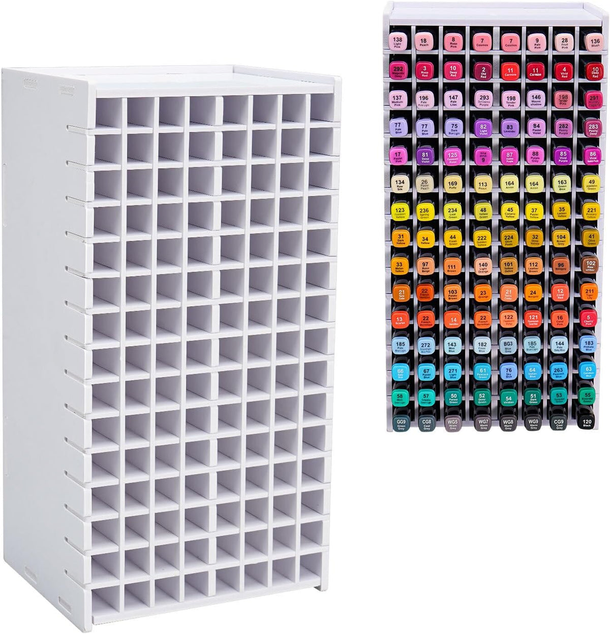 SANFURNEY Art Marker Storage Rack for 120 Markers