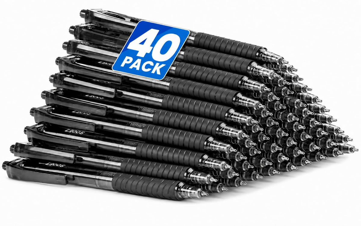Sooez 60 Pack Bulk Pens Ballpoint, Smooth Writing Pens with Soft Grip