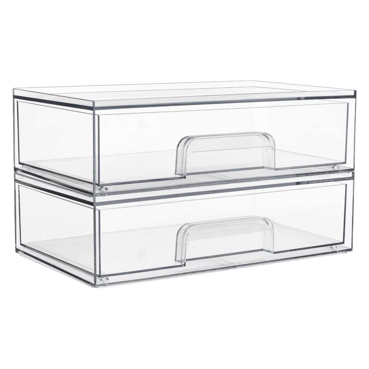 Vtopmart Black Small Stackable Storage Drawers for Cologne Organizer
