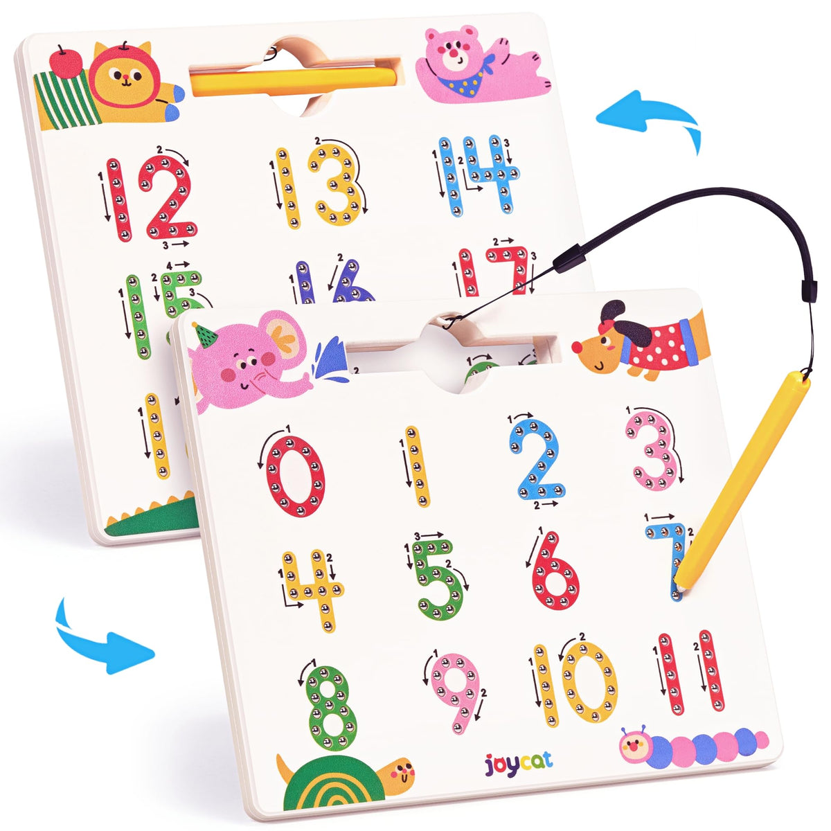 JoyCat Magnetic Letter and Number Tracing Board Set, ABC and Numbers 1-20