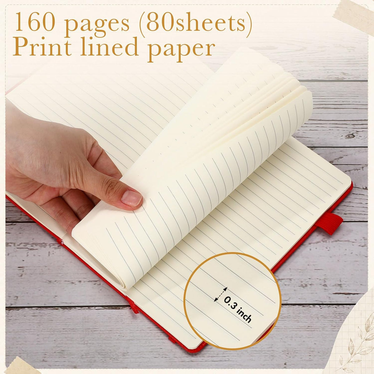Honoson 20 Pack A5 Hardcover Lined Notebooks Bulk Journal with Pens Holder, PU Leather Business Notebook for Work, 160 Pages, Daily Writing College Travel Office Teacher Employee Gifts, 5.5 x 8.3 Inch