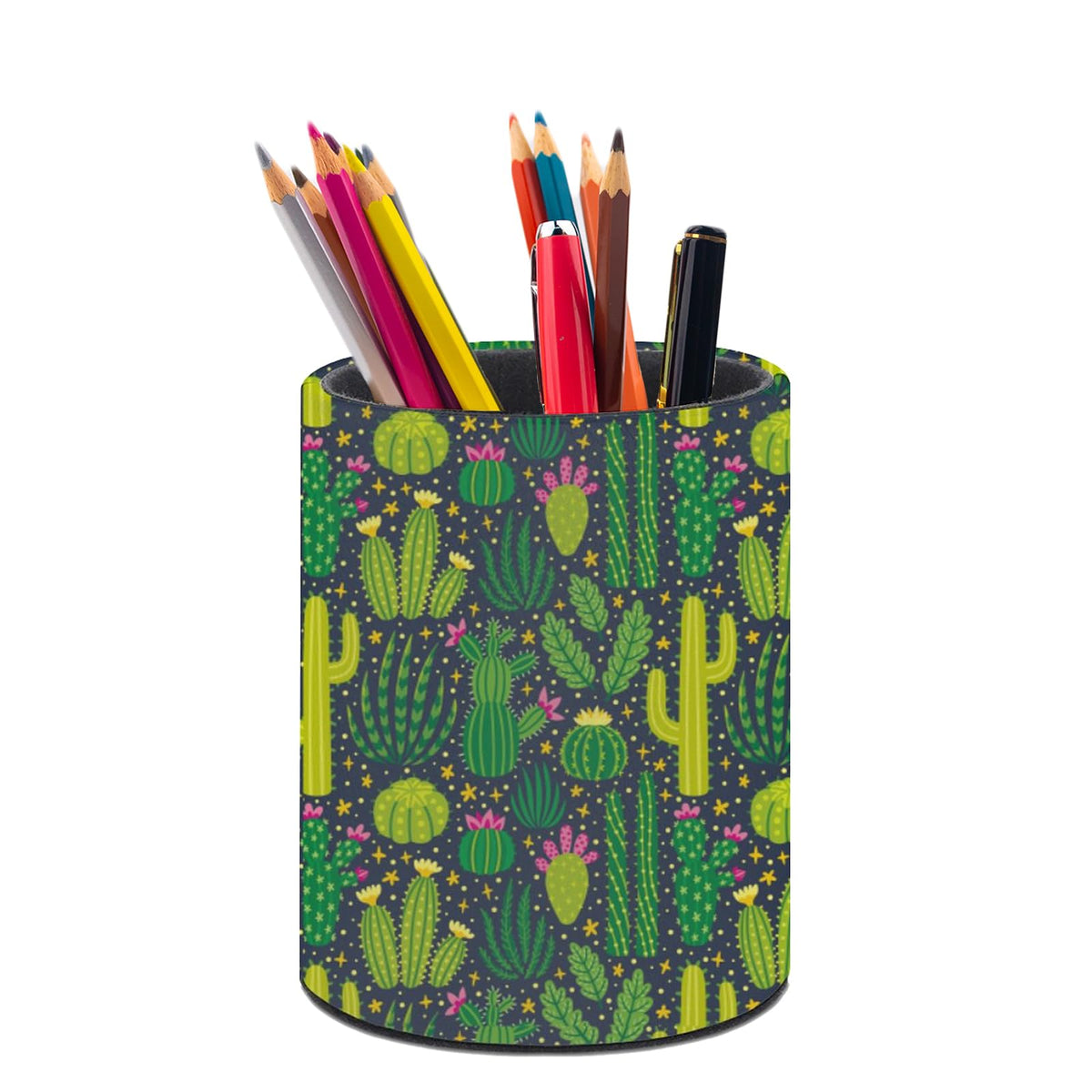 Leopard Print Pen Holder Pencil Cup for Desk Organizer