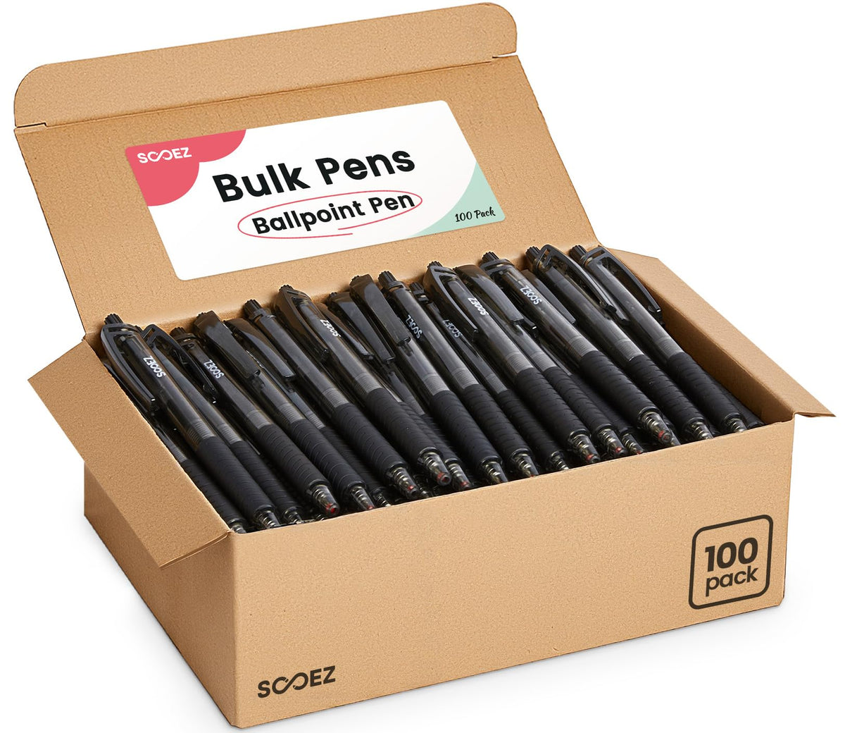 Sooez 60 Pack Bulk Pens Ballpoint, Smooth Writing Pens with Soft Grip