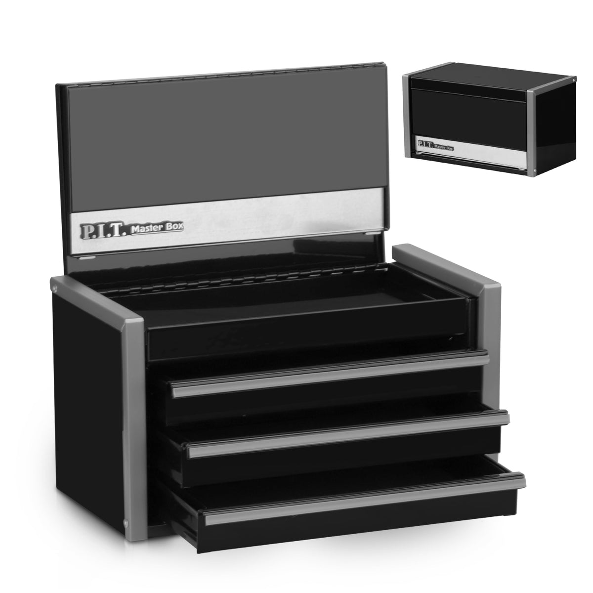 P.I.T. Mini Tool Box,3 Drawers Small Metal Toolbox for Tools Storage,White