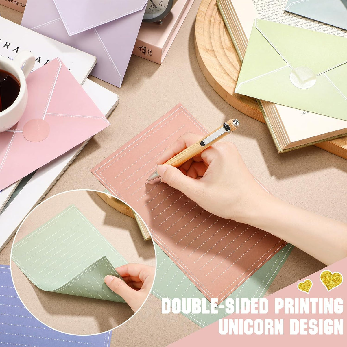Taobary 160 Pack Stationery Paper Set,5.5 X 8.25 Inch,Morandi Color