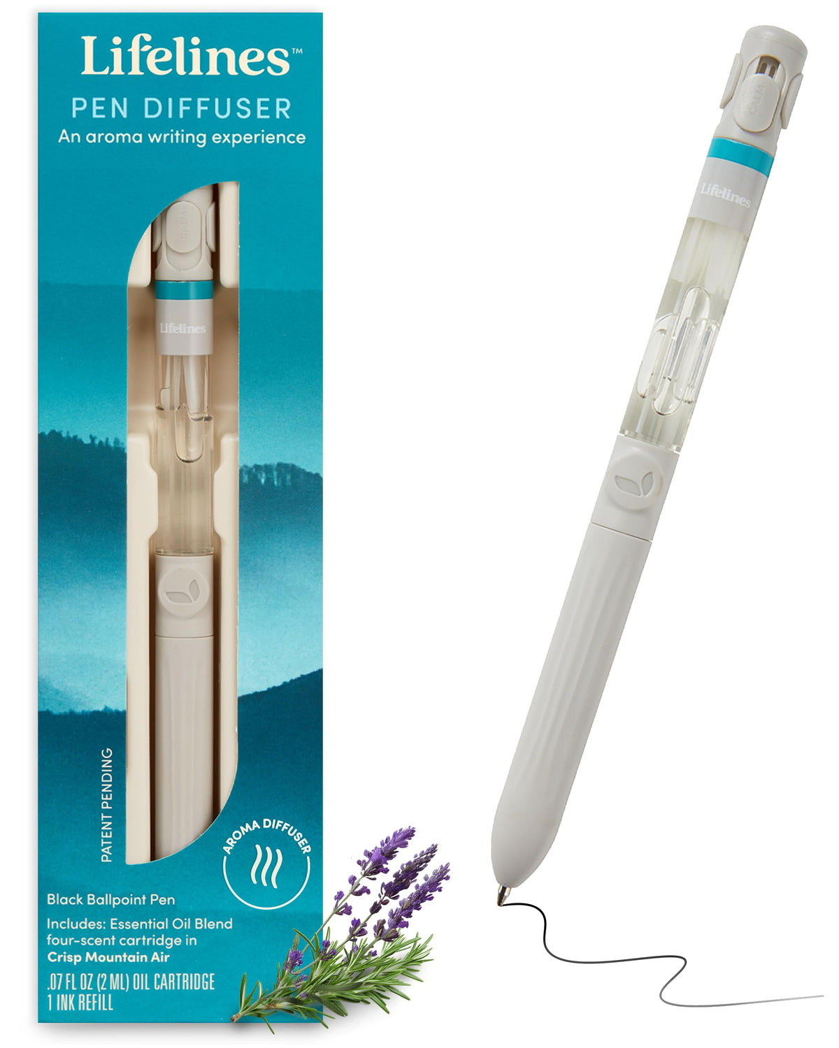Lifelines Pen Diffuser Set, 3-Pack Natures Escape - 1mm Black Ballpoint Pen