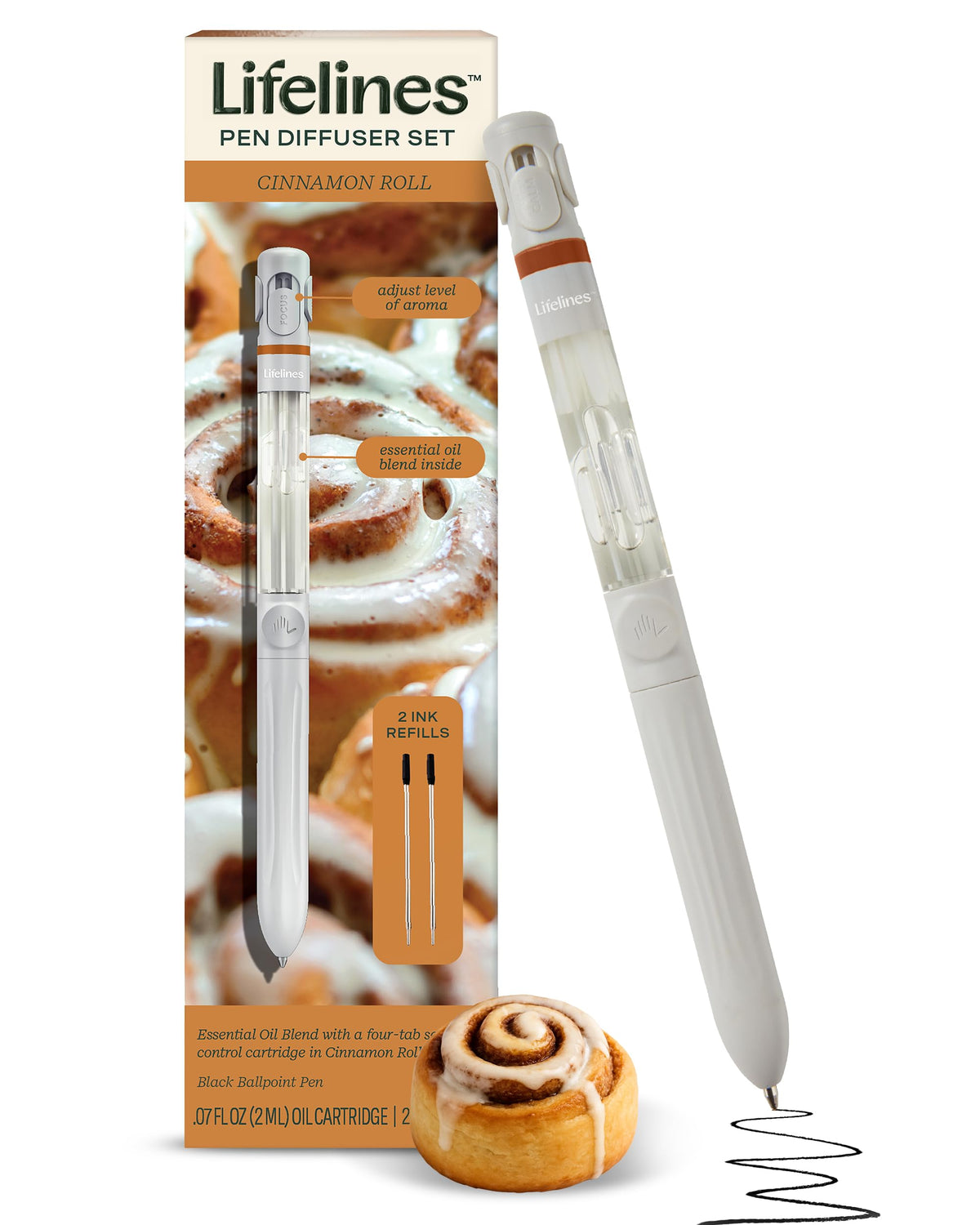 Lifelines Pen Diffuser Set, 3-Pack Natures Escape - 1mm Black Ballpoint Pen