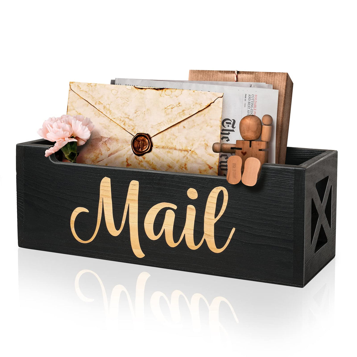 Wooden Mail Organizer Countertop