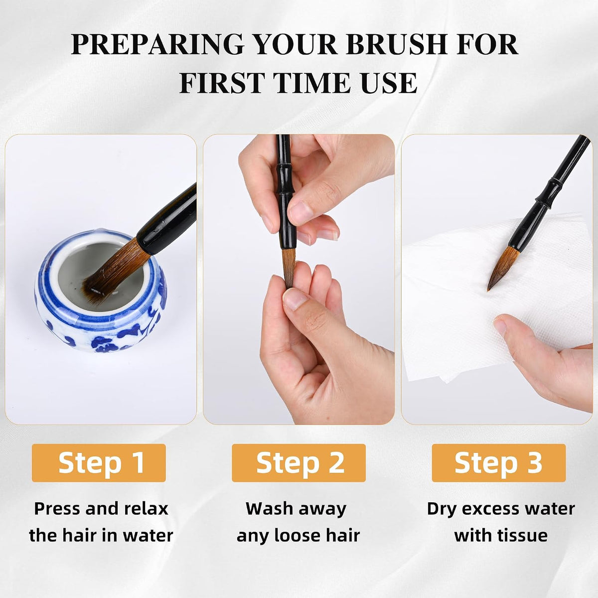 I-MART Chinese Calligraphy Set for Beginners with 4 Brushes, Ink Stone, Ink Stick, Red Ink Paste, Seal, Porcelain Water Bowl, Brush Holder, Calligraphy Kits for Beginners and Sumi Painting