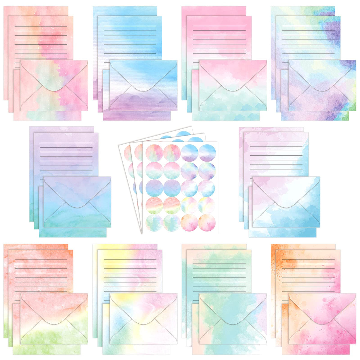 TaoBary 160 Pcs Vintage Floral Stationery Paper and Envelopes Set