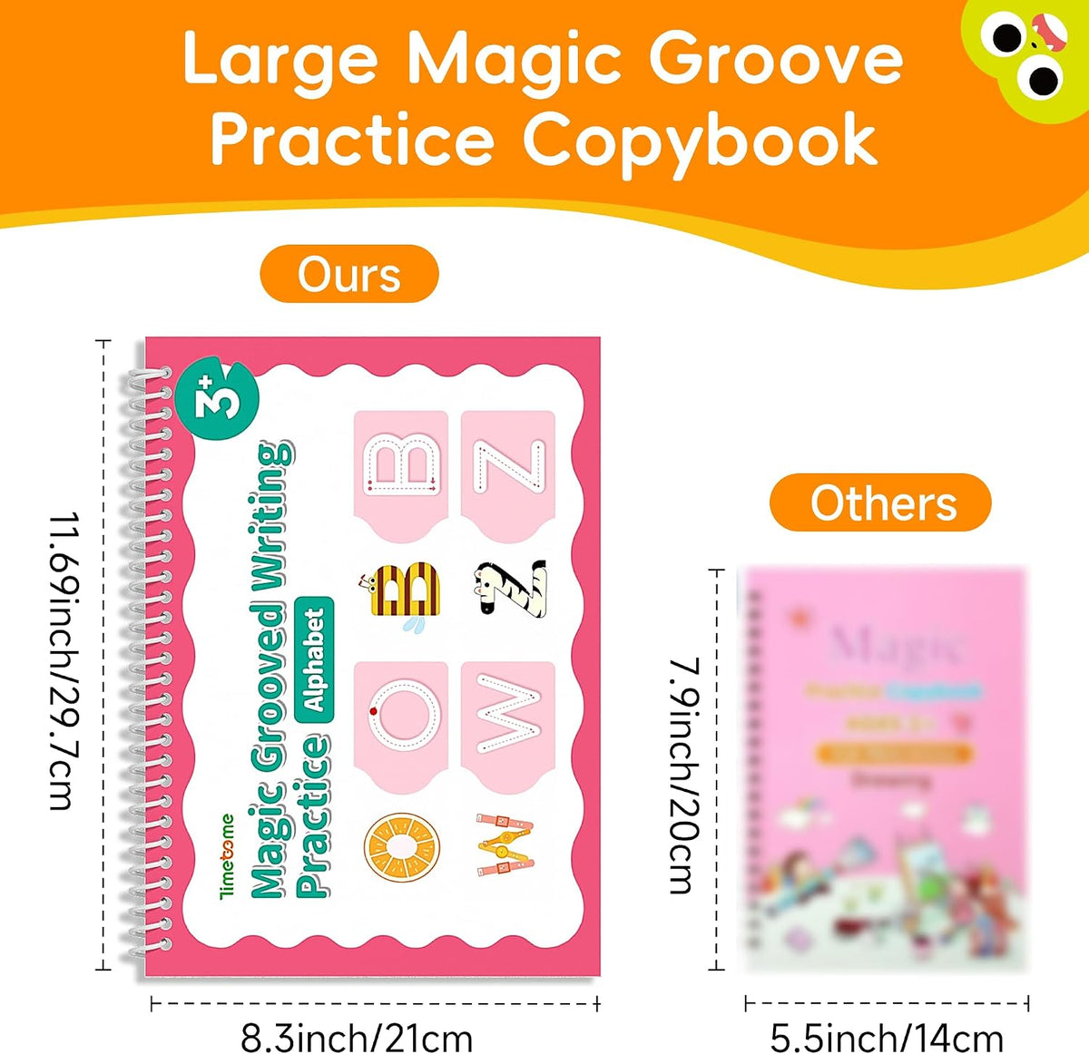 Large Magic Grooved Writing Books for Kids Ages 3-8