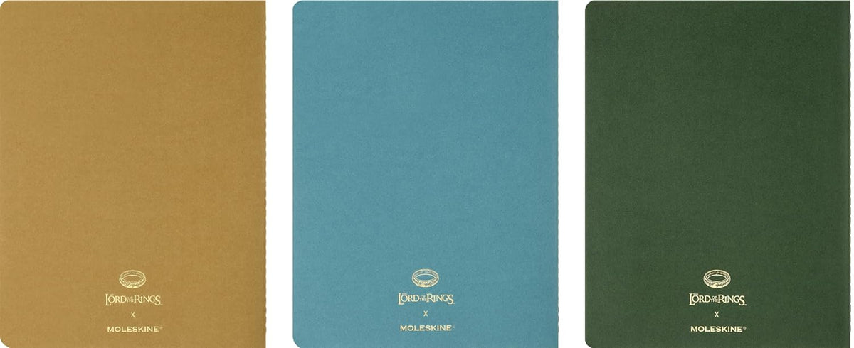 Moleskine Limited Edition The Lord of the Rings Cahier Journals (Set of 3), Soft Cover, XL (7.5" x 9.75") Ruled/Lined, 120 Pages