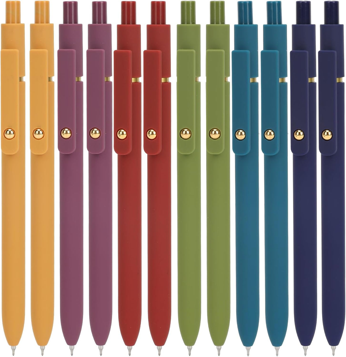Ddaowanx Gel Pens Set,12 Pcs 0.5mm Retractable Quick Dry Black Ink Pens