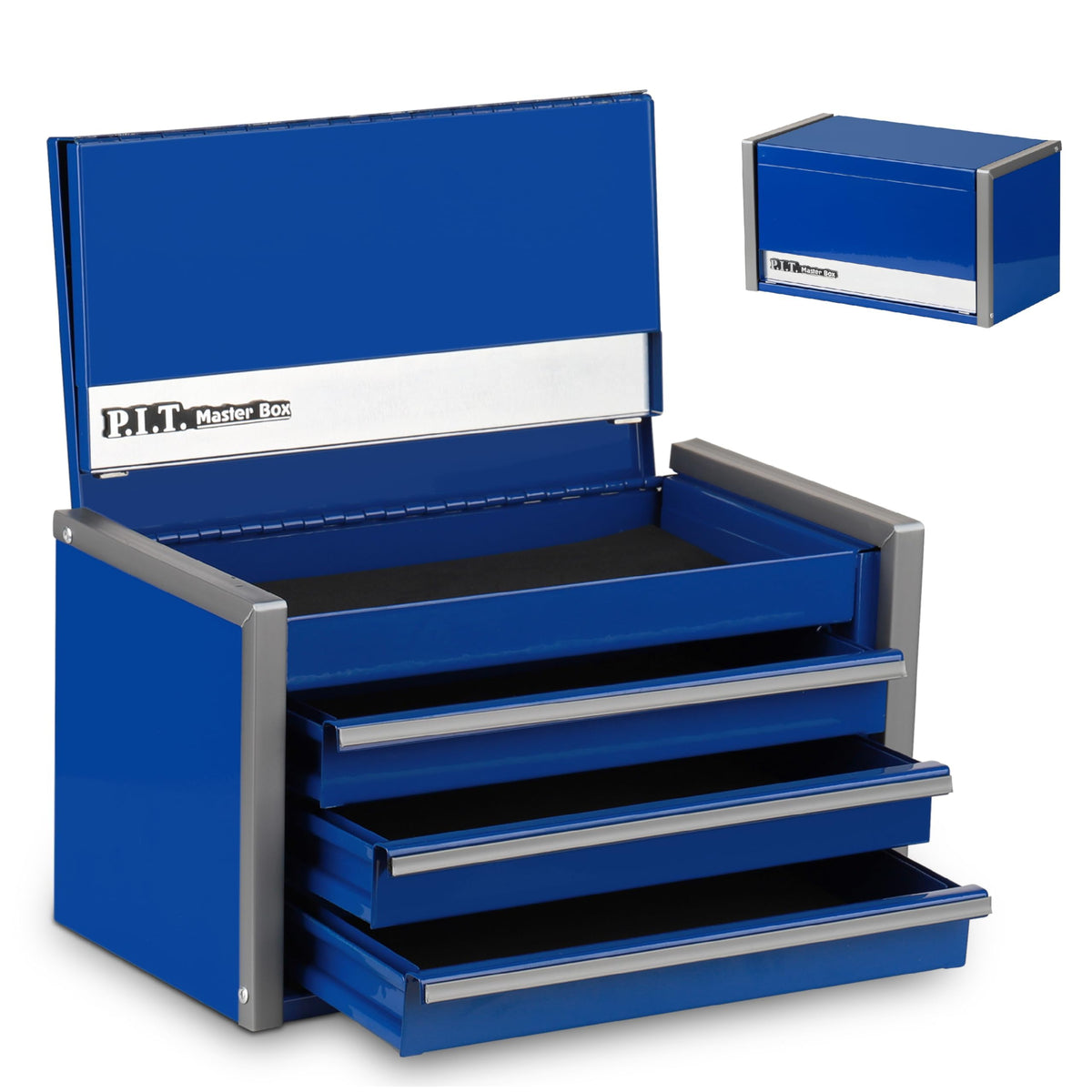 P.I.T. Mini Tool Box,3 Drawers Small Metal Toolbox for Tools Storage,White