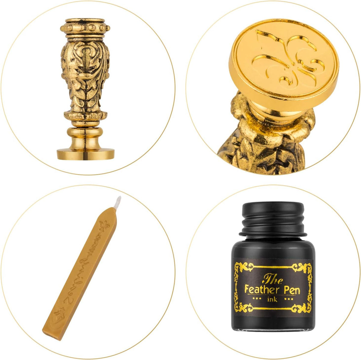 Hethrone Feather Pen and Ink Set Calligraphy Fountain Dip Pens