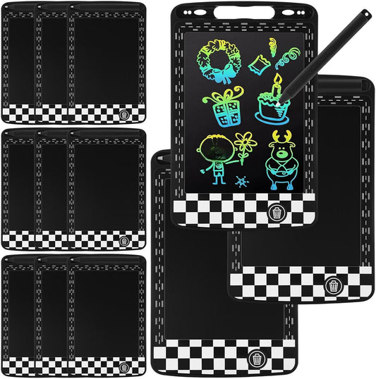 Tinlade 12 Pcs Racing LCD Writing Tablet for Kids 6.5 Inch Colorful Doodle Board Bulk Electronic Drawing Pad Erasable Reusable Party Supplies for Boys Girl Birthday Party Bags Educational