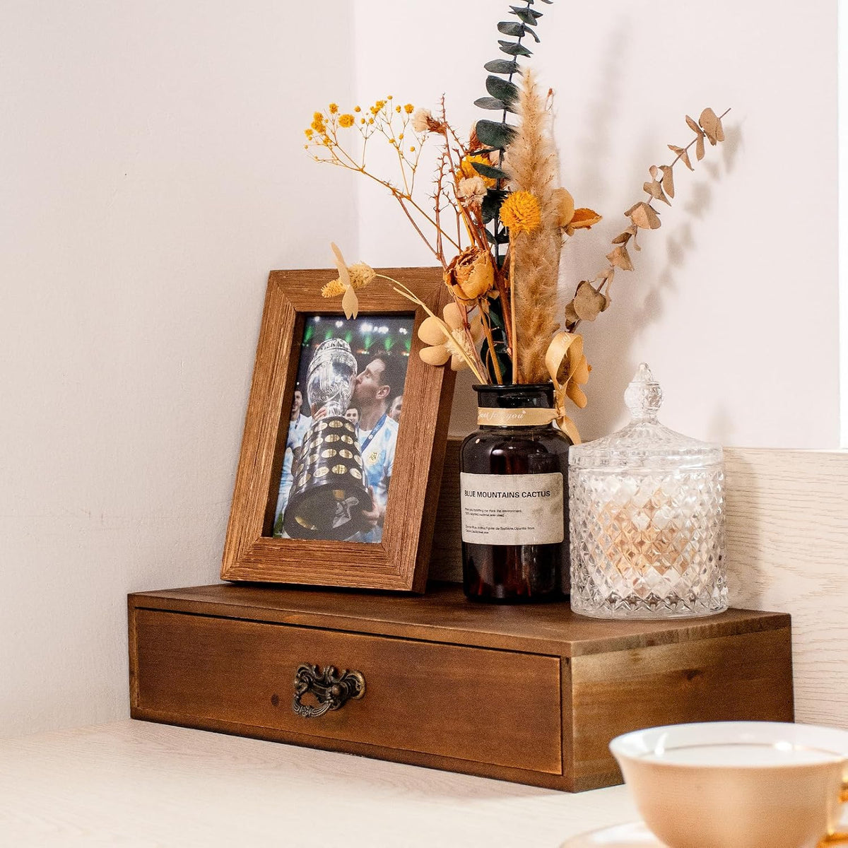 Wooden Drawers Organizer Solid Desktop Drawer Storage Box Organizer
