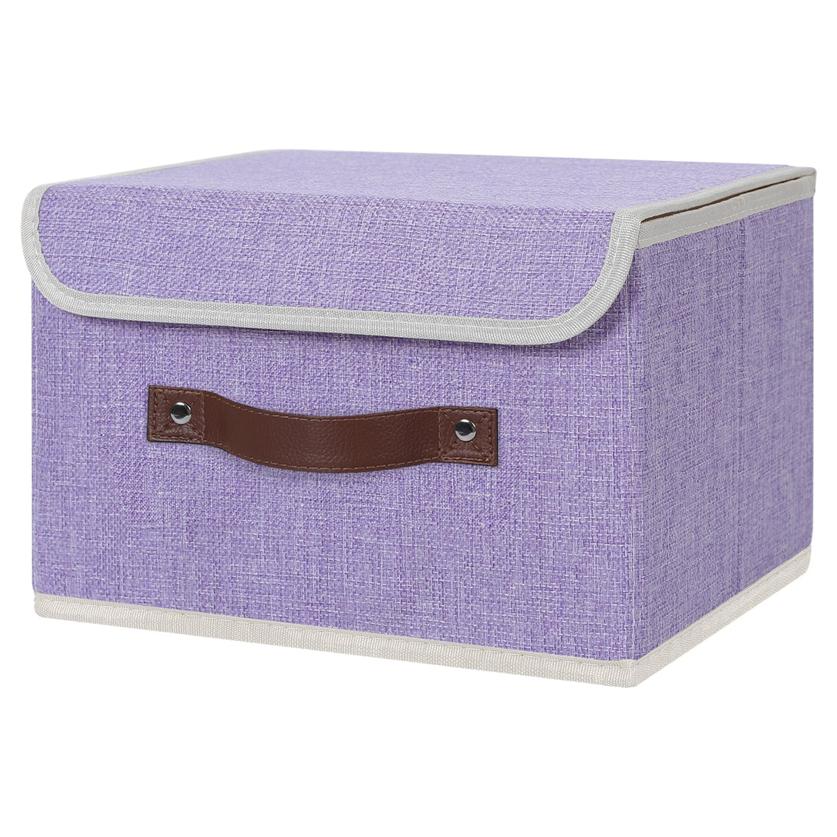 ANMINY Fabric Storage Box Bins with Lids, Green, 10"x8"x7"