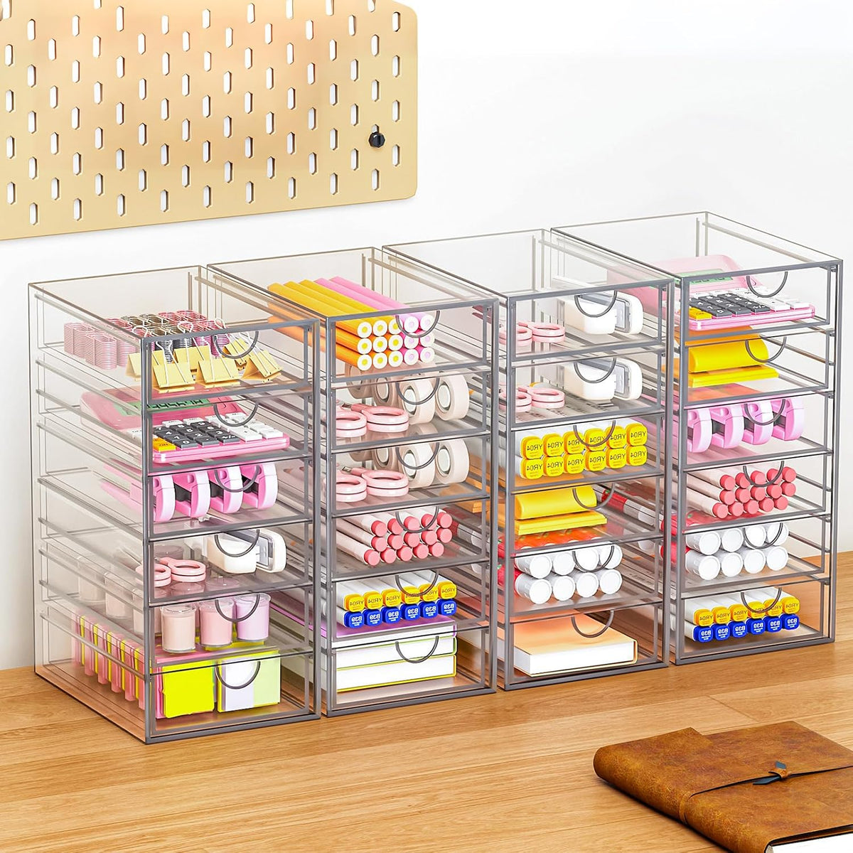 YFXCVSL Acrylic Makeup Organizer with 19 Drawers,Storage Drawer Organizer