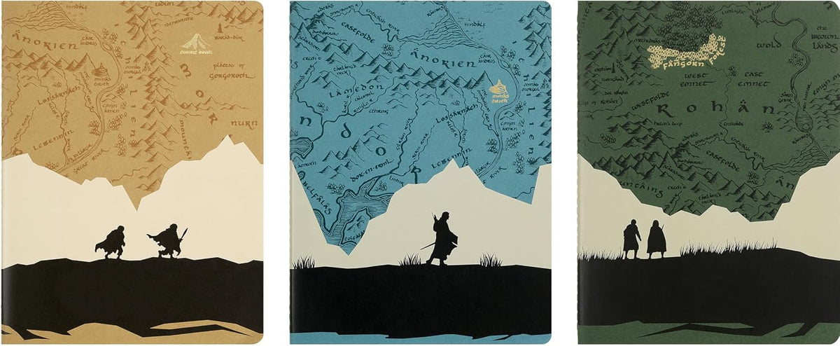Moleskine Limited Edition The Lord of the Rings Cahier Journals (Set of 3), Soft Cover, XL (7.5" x 9.75") Ruled/Lined, 120 Pages