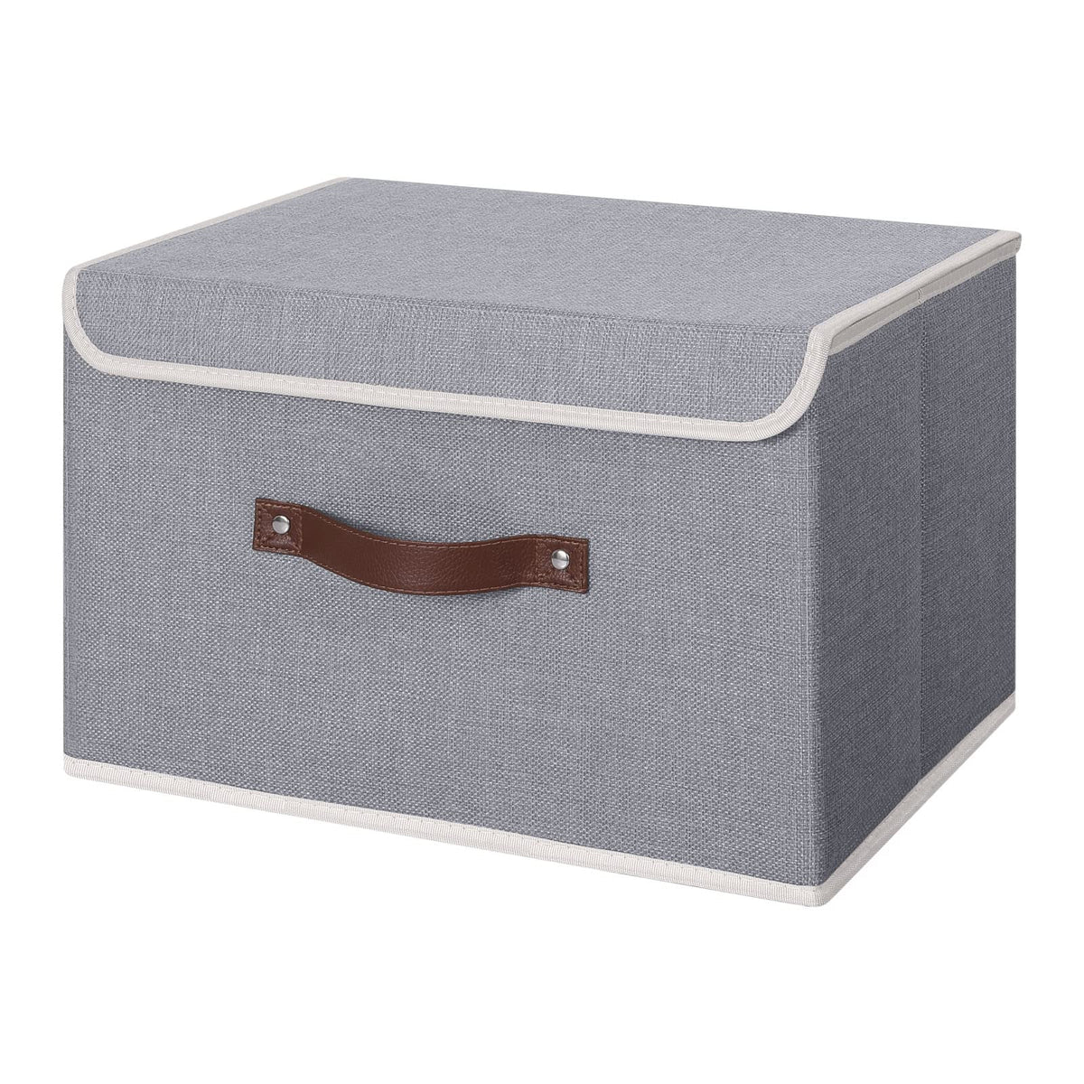 ANMINY Fabric Storage Box Bins with Lids, Green, 10"x8"x7"
