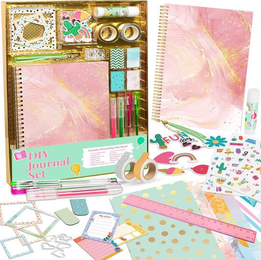 DIY Journal Kit for Girls, Scrapbook Gifts for 6 7 8 9 10 11 Year Old Girls