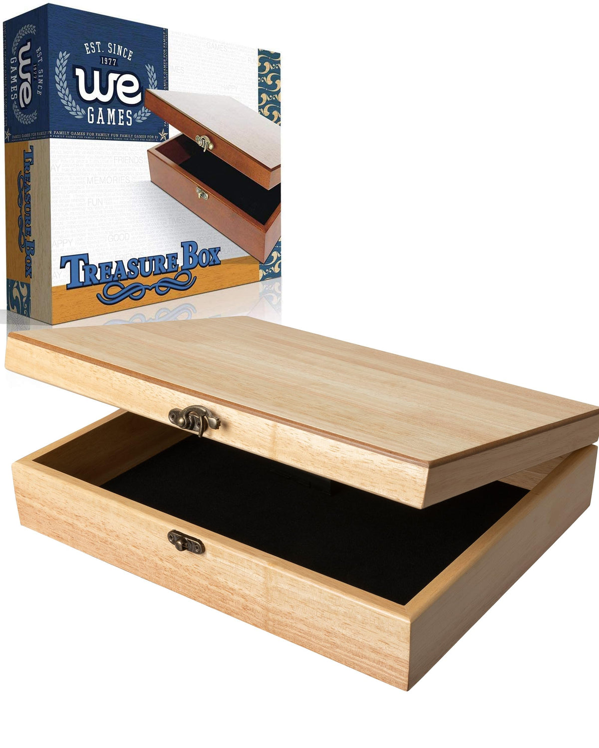 WE Games Old World Wooden Keepsake Box