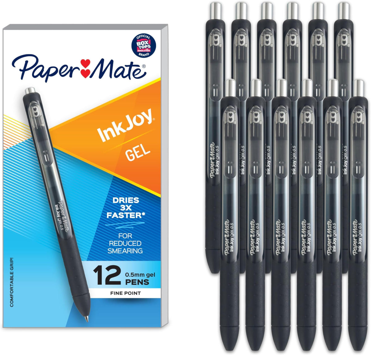 Paper Mate InkJoy Gel Pens, Fine Point (0.5mm), Assorted Colors, 14 Count - Back to School, Teacher Supplies, Writing, Journaling