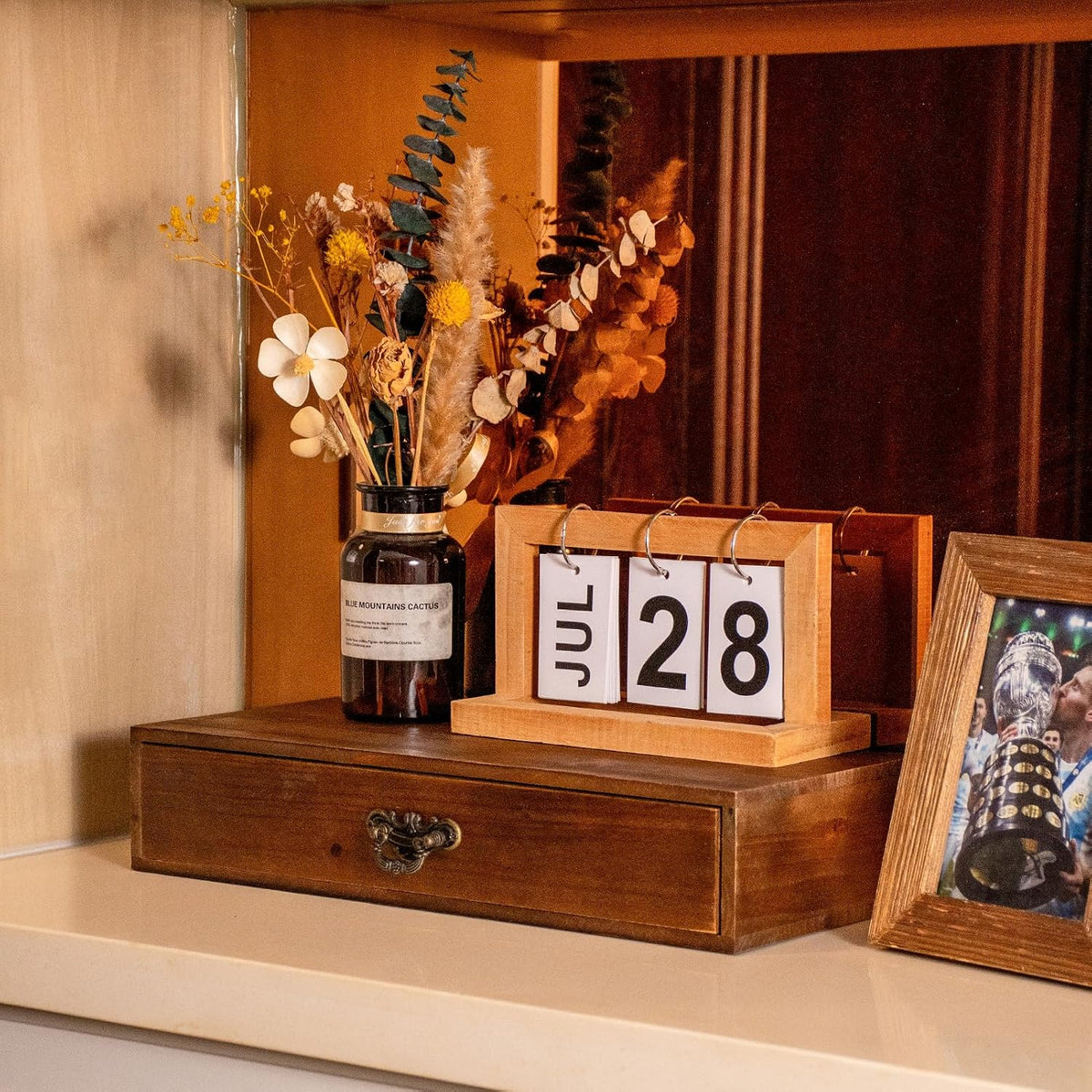 Wooden Drawers Organizer Solid Desktop Drawer Storage Box Organizer