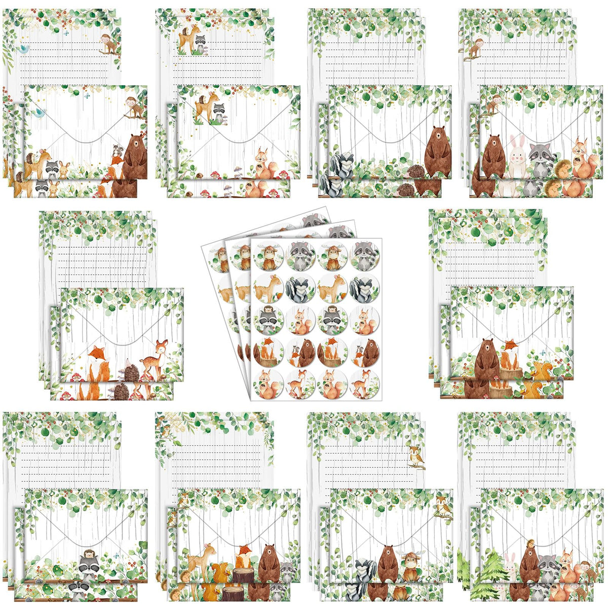 TaoBary 160 Pcs Vintage Floral Stationery Paper and Envelopes Set