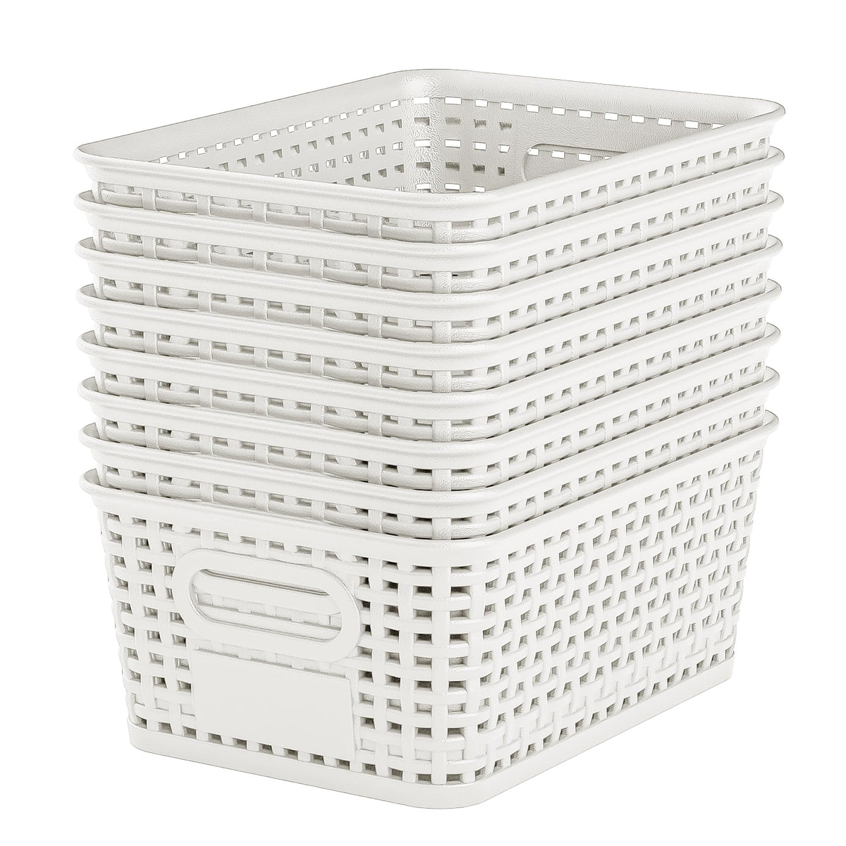 6 Pack Plastic Storage Baskets,Brown bamboo lid storage Box