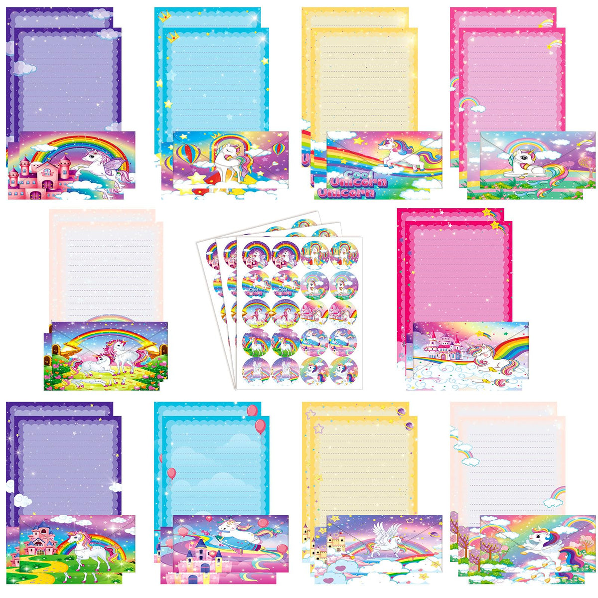 TaoBary 160 Pcs Vintage Floral Stationery Paper and Envelopes Set