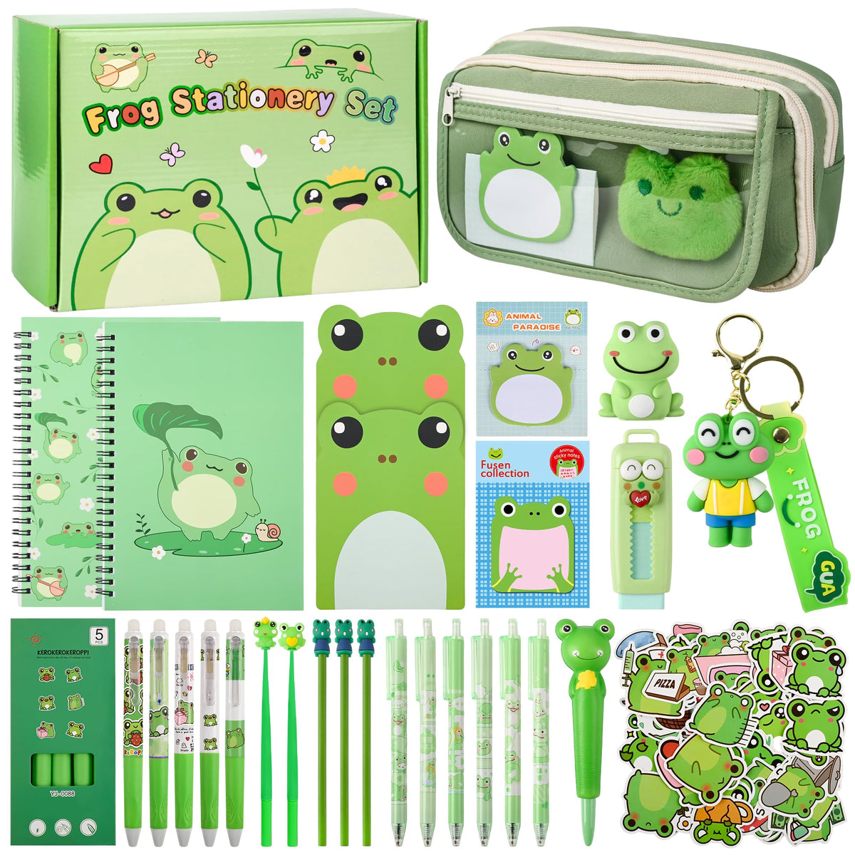 Ulema Cute Black Cat Gifts for Women,30Pcs Stationery Set Birthday Gifts for Boys Girls Back to School and Kawaii Classroom Office Supplies with Black Cat BallPoint Pen, Pencils, Sticky Notes etc.