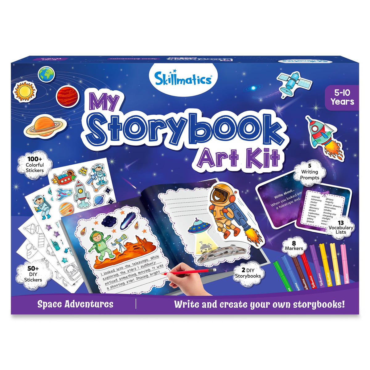 Skillmatics Storybook Art Kit – Unicorns & Princesses, Craft & Writing Kit