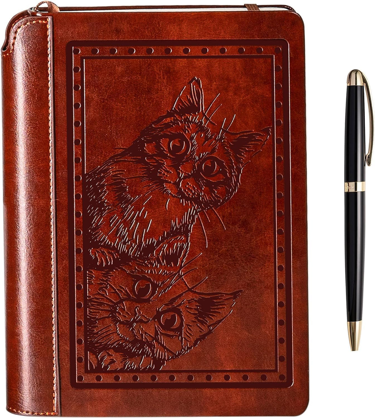 SETTINI® Vegan Leather Journal Gift Set with Pen 192 Pages, Compass