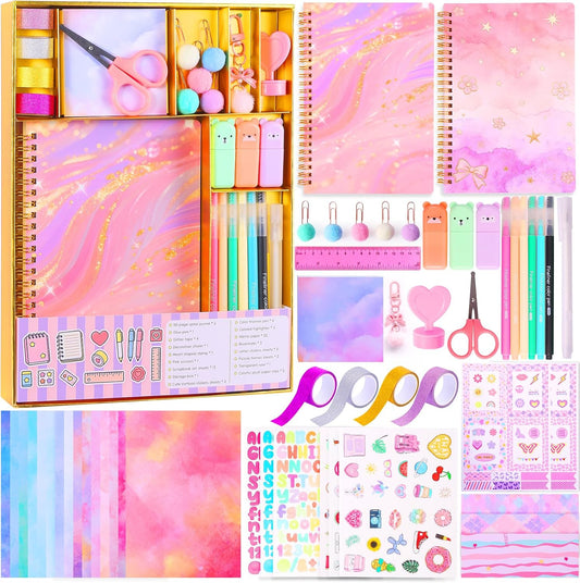 250PCS Diy journal kit 8 7 9 10 11 12 year old girl gift scrapbook supplies