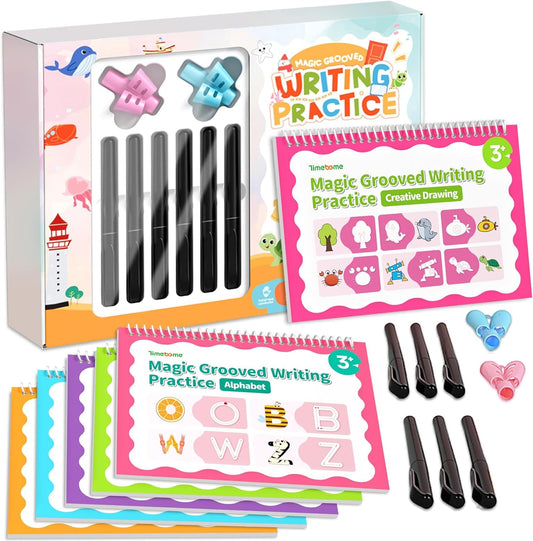 Large Magic Grooved Writing Books for Kids Ages 3-8