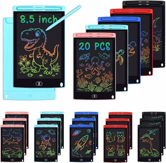 Party Favors for Kids, 20 Pack 8.5 Inch LCD Writing Tablet for School Classroom Rewards, Bulk Birthday Gifts for Boys & Girls Age 3-8, Mess-Free Travel Toys for Toddlers & Preschool Learning