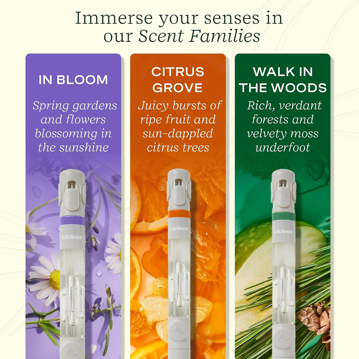 Lifelines Pen Diffuser Set, 3-Pack Natures Escape - 1mm Black Ballpoint Pen