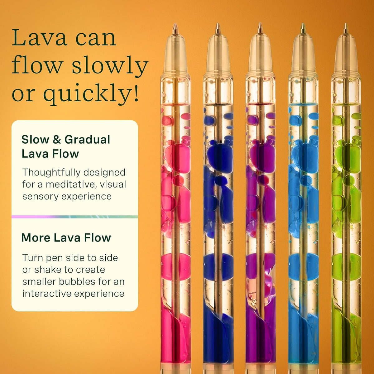 Lifelines Scented Lava Gel Pen Set, 5 Brights Multi-Color Pack, 0.5mm