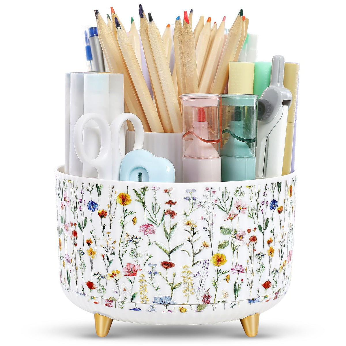 SKYDUE 360 Degree Rotating Desk Organizer, Pencil Pen Holder for Desk