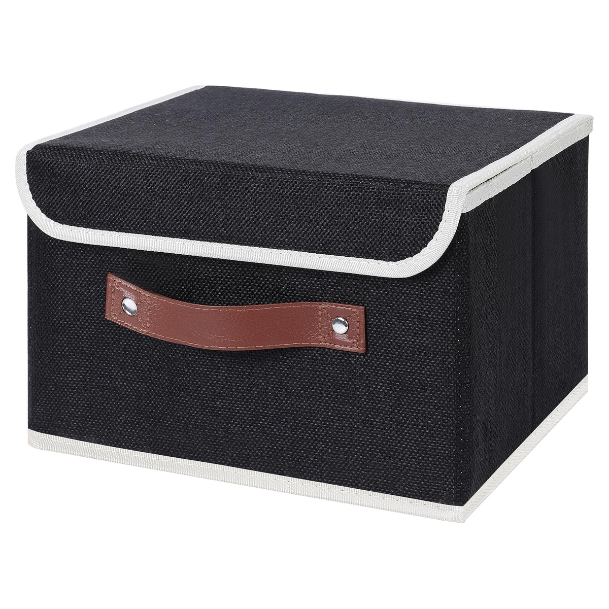 ANMINY Fabric Storage Box Bins with Lids, Green, 10"x8"x7"